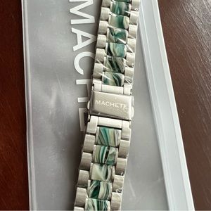 Machete Apple Watch Band In Stainless Steel & Stromanthe - NWT - 42mm/44mm/45mm